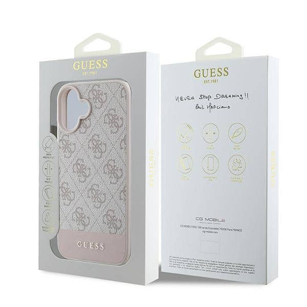 Guess 4G Bottom Stripe - θήκη για Apple iPhone 16 Plus - Ροζ - Image 8