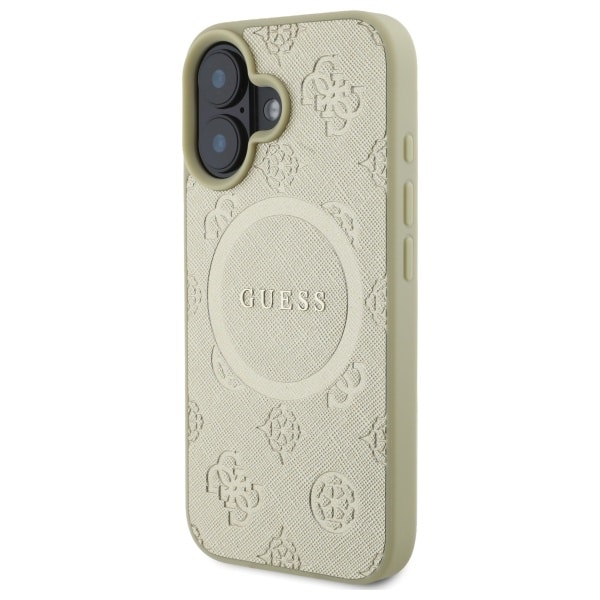 Guess Saffiano Peony Classic Logo MagSafe - θήκη για Apple iPhone 16 - Χρυσό - Image 2