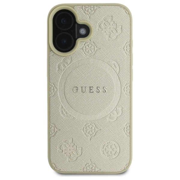 Guess Saffiano Peony Classic Logo MagSafe - θήκη για Apple iPhone 16 - Χρυσό - Image 3