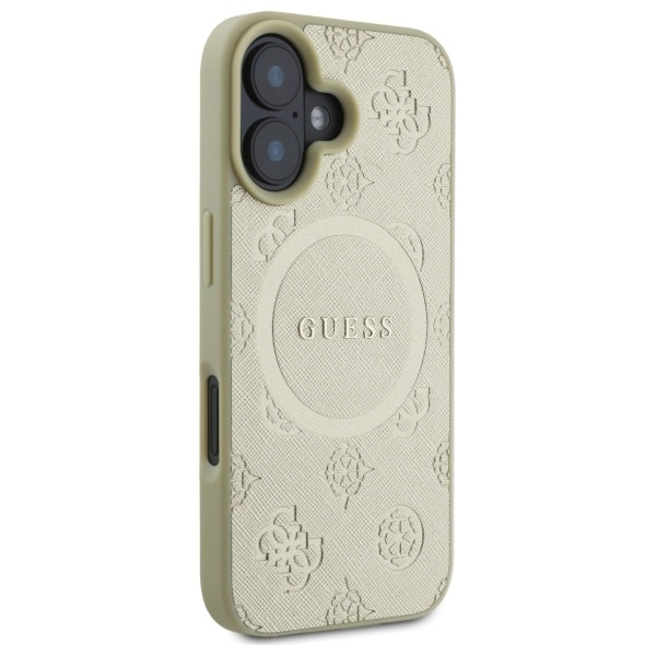 Guess Saffiano Peony Classic Logo MagSafe - θήκη για Apple iPhone 16 - Χρυσό - Image 4