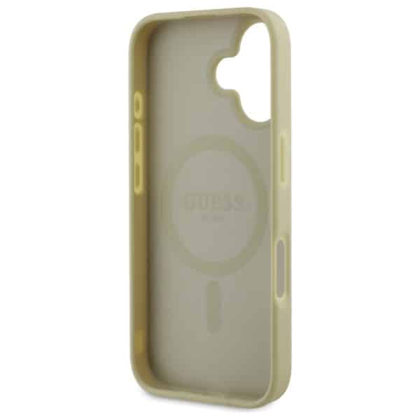 Guess Saffiano Peony Classic Logo MagSafe - θήκη για Apple iPhone 16 - Χρυσό - Image 7