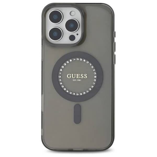 Guess IML Rhinestones MagSafe - θήκη για Apple iPhone 16 Pro - Μαύρο - Image 3