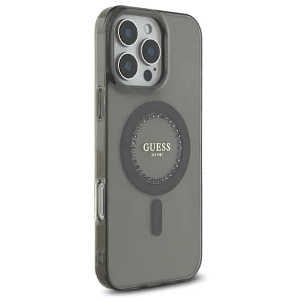 Guess IML Rhinestones MagSafe - θήκη για Apple iPhone 16 Pro - Μαύρο - Image 4