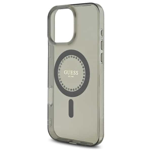 Guess IML Rhinestones MagSafe - θήκη για Apple iPhone 16 Pro - Μαύρο - Image 6