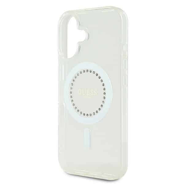 Guess IML Rhinestones MagSafe - θήκη για Apple iPhone 16 - Λευκό - Image 6