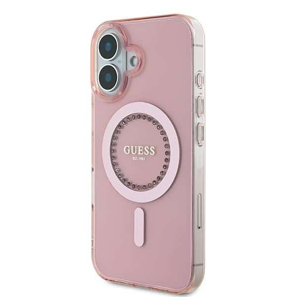 Guess IML Rhinestones MagSafe - θήκη για Apple iPhone 16 - Ροζ - Image 2