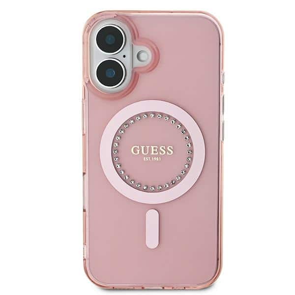Guess IML Rhinestones MagSafe - θήκη για Apple iPhone 16 - Ροζ - Image 3
