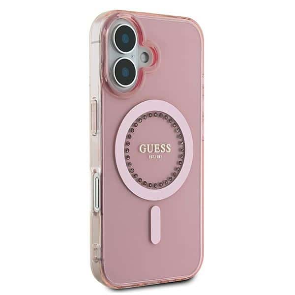 Guess IML Rhinestones MagSafe - θήκη για Apple iPhone 16 - Ροζ - Image 4