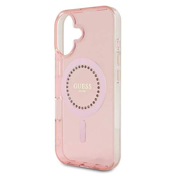 Guess IML Rhinestones MagSafe - θήκη για Apple iPhone 16 - Ροζ - Image 6