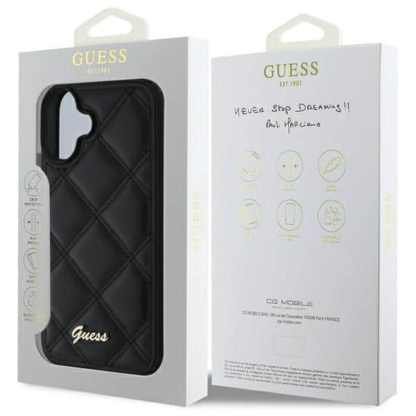 Guess Καπιτονέ Μεταλλικό - θήκη για Apple iPhone 16 Plus - Μαύρο - Image 8