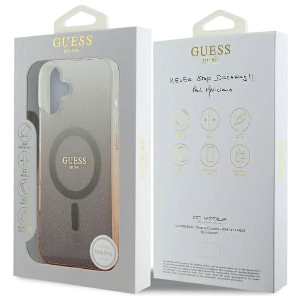 Guess IML Glitter Gradient MagSafe - θήκη για Apple iPhone 16 - Καφέ - Image 7