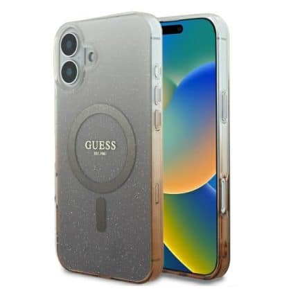 Guess IML Glitter Gradient MagSafe - θήκη για Apple iPhone 16 Plus - Καφέ