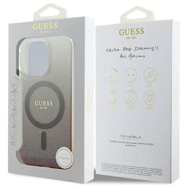 Guess IML Glitter Gradient MagSafe - θήκη για Apple iPhone 16 Pro - Καφέ - Image 8