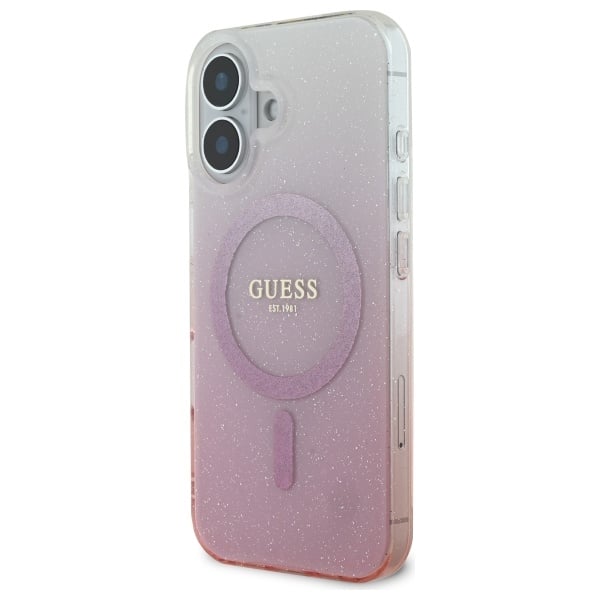 Guess IML Glitter Gradient MagSafe - θήκη για Apple iPhone 16 - Ροζ - Image 2