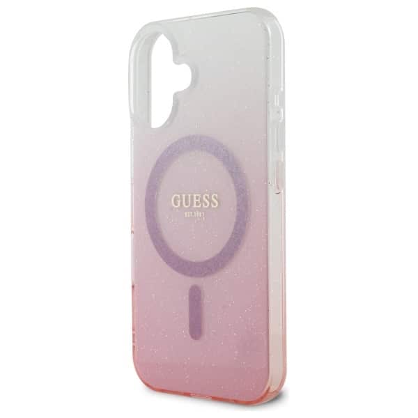 Guess IML Glitter Gradient MagSafe - θήκη για Apple iPhone 16 - Ροζ - Image 6
