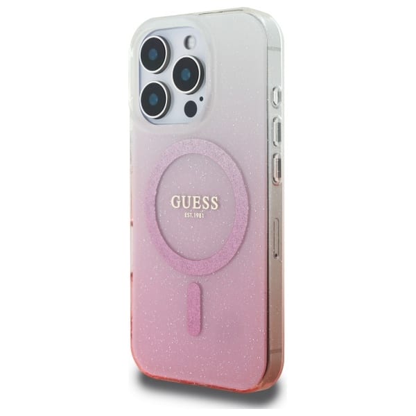 Guess IML Glitter Gradient MagSafe - θήκη για Apple iPhone 16 Pro Max - Ροζ - Image 2