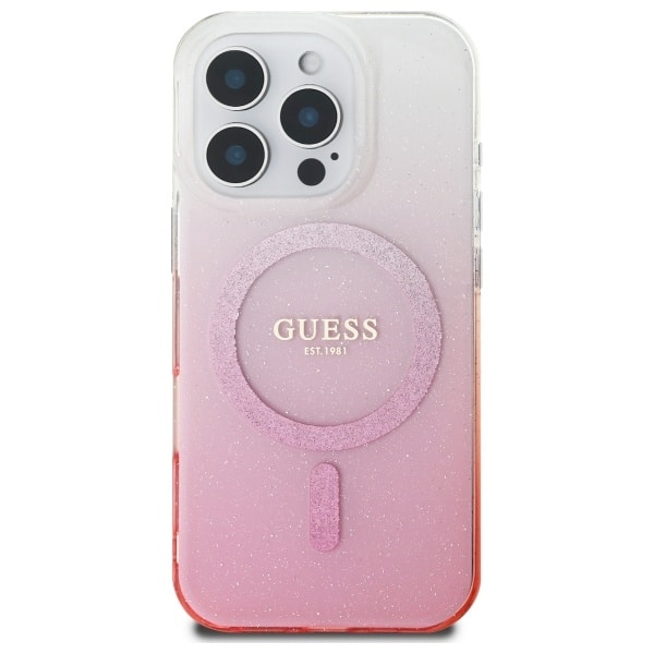 Guess IML Glitter Gradient MagSafe - θήκη για Apple iPhone 16 Pro Max - Ροζ - Image 3