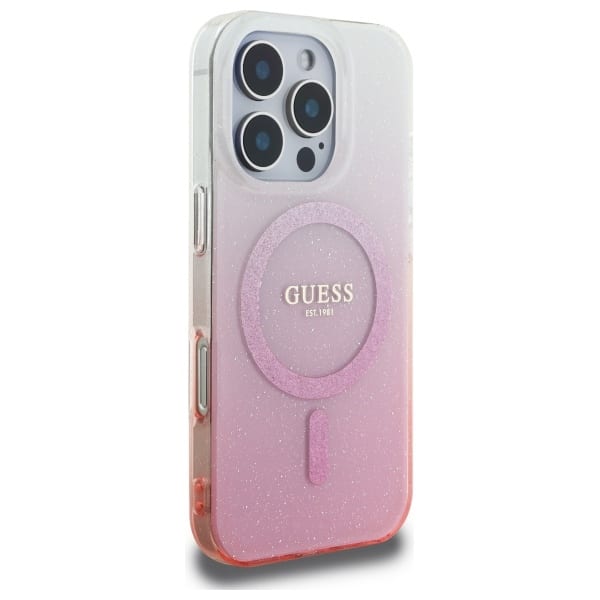 Guess IML Glitter Gradient MagSafe - θήκη για Apple iPhone 16 Pro Max - Ροζ - Image 4