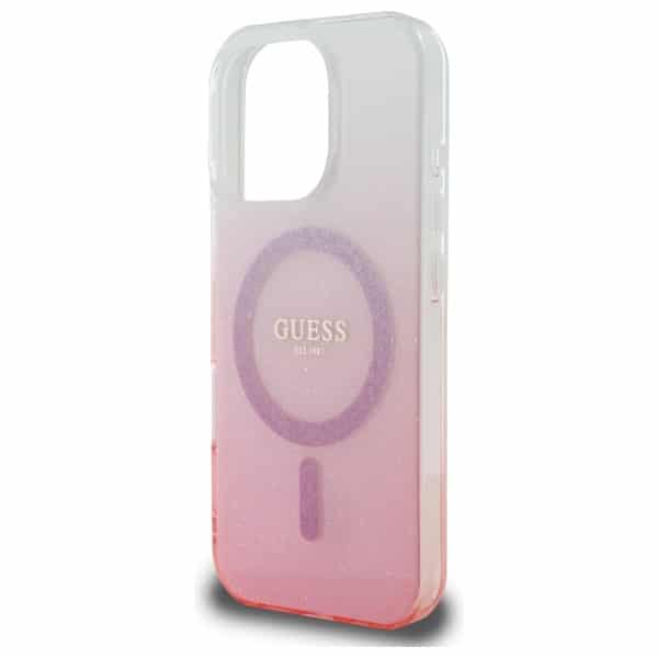 Guess IML Glitter Gradient MagSafe - θήκη για Apple iPhone 16 Pro Max - Ροζ - Image 6