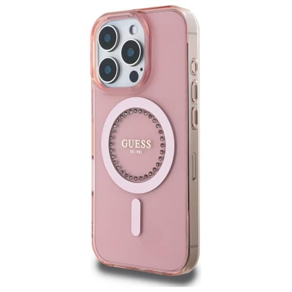 Guess IML Rhinestones MagSafe - θήκη για Apple iPhone 16 Pro - Ροζ - Image 2