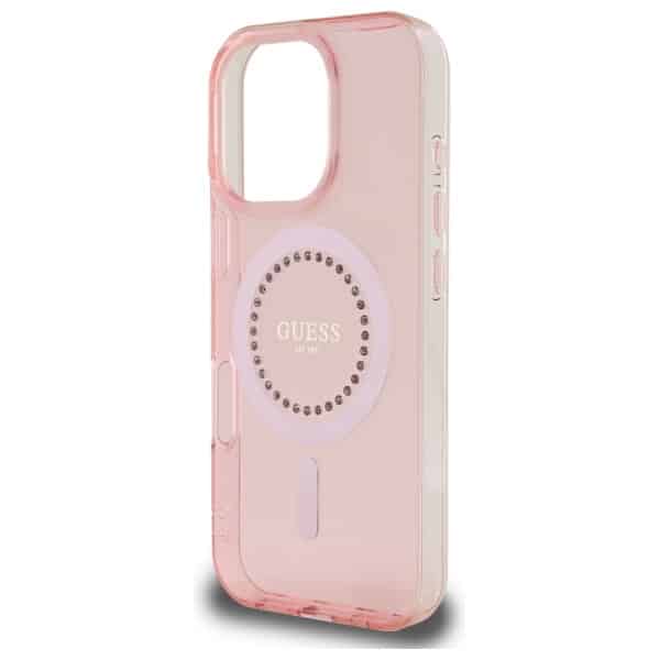 Guess IML Rhinestones MagSafe - θήκη για Apple iPhone 16 Pro - Ροζ - Image 6