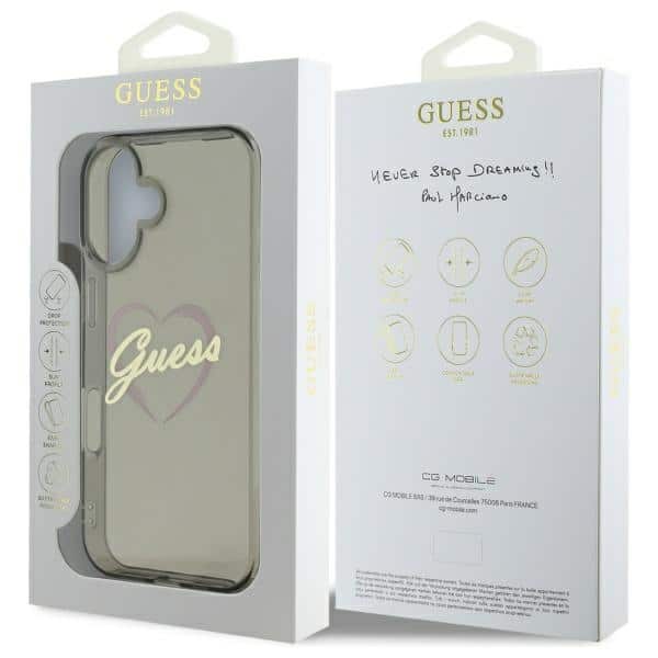 Guess IML Heart - θήκη για Apple iPhone 16 Plus - Μαύρο - Image 8