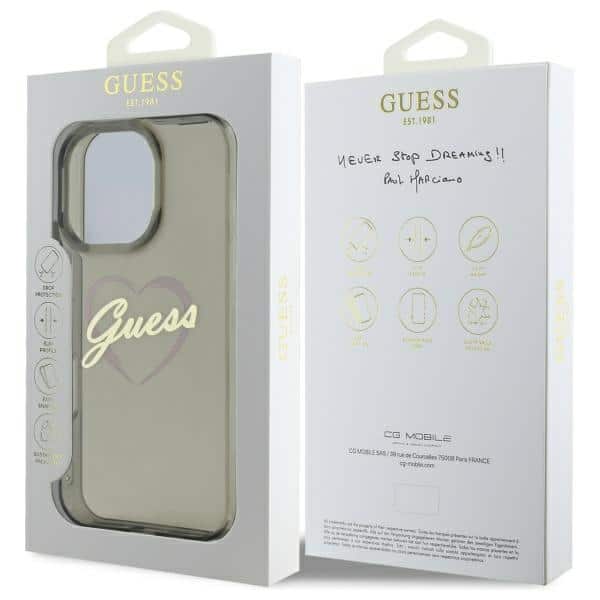 Guess IML Heart - θήκη για Apple iPhone 16 Pro Max - Μαύρο - Image 8
