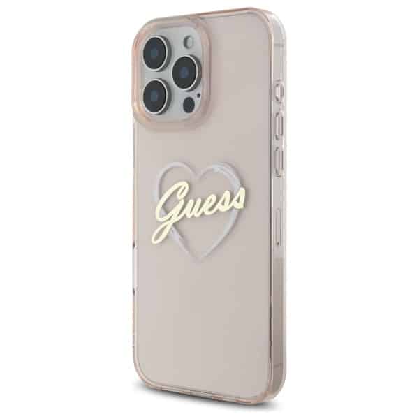 Guess IML Heart - θήκη για Apple iPhone 16 Pro - Ροζ - Image 2