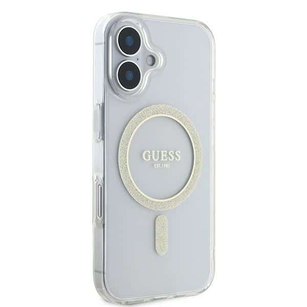 Guess IML Glitter Circle MagSafe - θήκη για Apple iPhone 16 - Διάφανο - Image 4