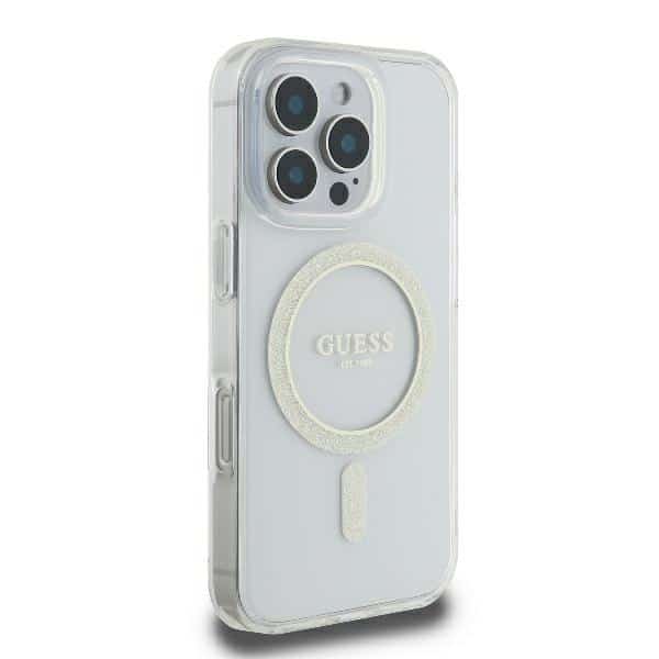 Guess IML Glitter Circle MagSafe - θήκη για Apple iPhone 16 Pro - Διάφανο - Image 4