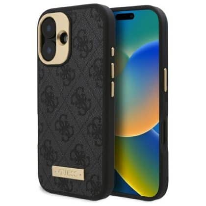 Guess 4G Logo Plate - θήκη για Apple iPhone 16 Plus - Μαύρο