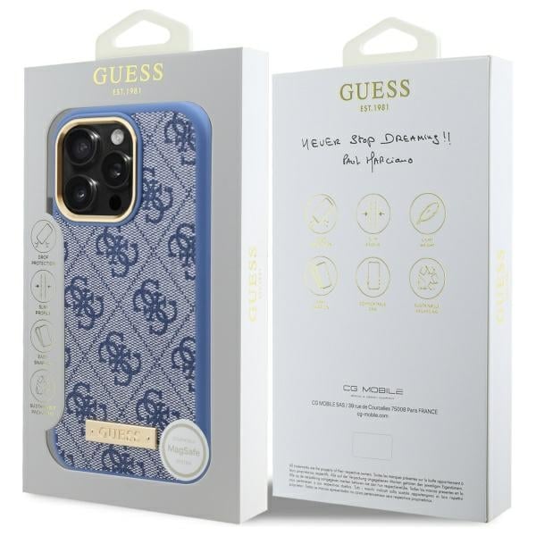 Guess 4G Logo Plate MagSafe - θήκη για Apple iPhone 16 Pro - Μπλε - Image 8