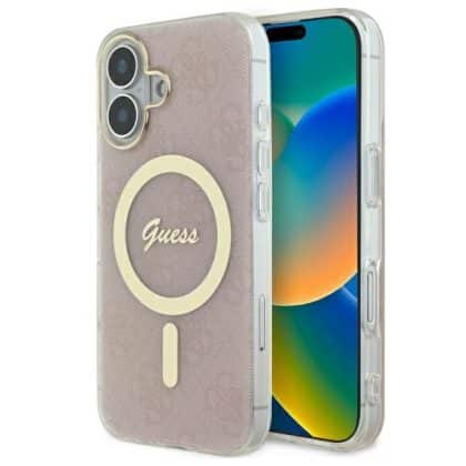 Guess IML 4G MagSafe - θήκη για Apple iPhone 16 - Ροζ