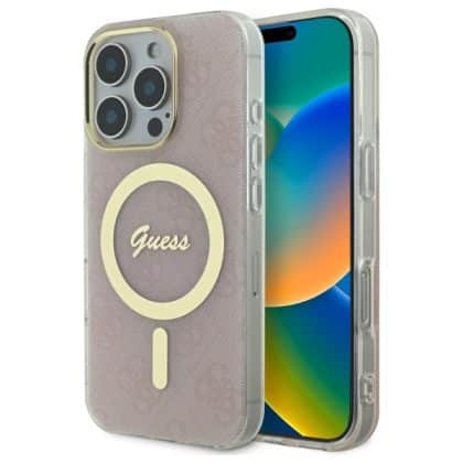 Guess IML 4G MagSafe - θήκη για Apple iPhone 16 Pro Max - Ροζ