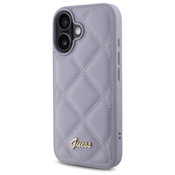Guess Quilted Metal Logo - θήκη για Apple iPhone 16 - Μωβ - Image 2