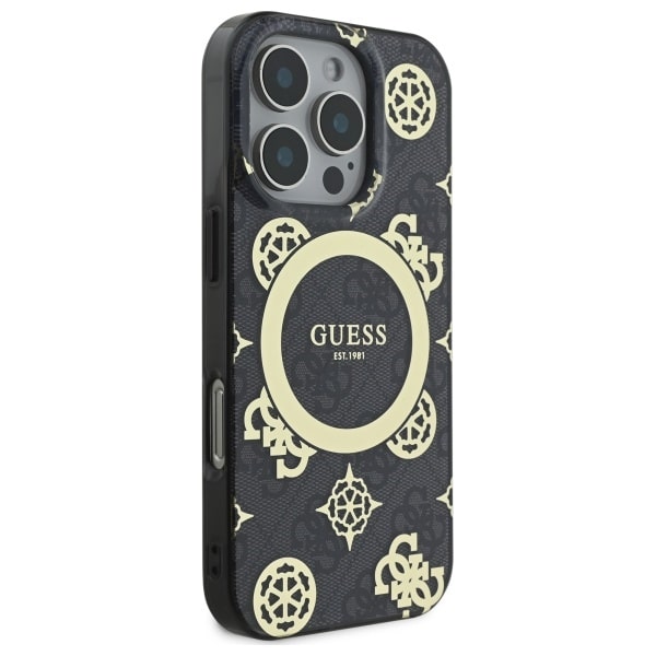 Guess IML Peony On 4G Background MagSafe - θήκη για Apple iPhone 16 Pro Max - Μαύρο - Image 4