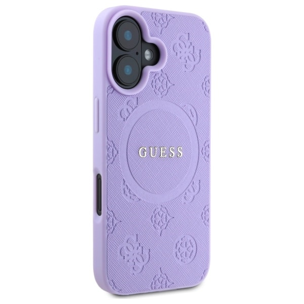 Guess Saffiano Peony Classic Logo - θήκη για Apple iPhone 16 Plus - Μωβ - Image 4