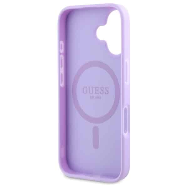 Guess Saffiano Peony Classic Logo - θήκη για Apple iPhone 16 Plus - Μωβ - Image 7