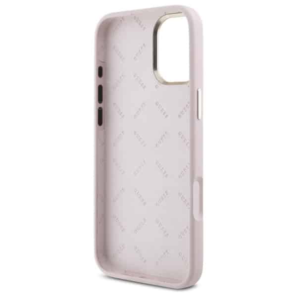 Guess Silicone Script Metal Logo & Frame - θήκη για Apple iPhone 16 Plus - Ροζ - Image 7