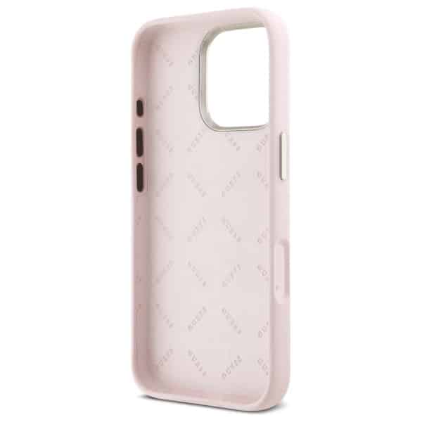 Guess Silicone Script Metal Logo & Frame - θήκη για Apple iPhone 16 Pro - Ροζ - Image 7