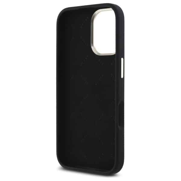 Guess Silicone Script Metal Logo & Frame - θήκη για Apple iPhone 16 - Μαύρο - Image 7