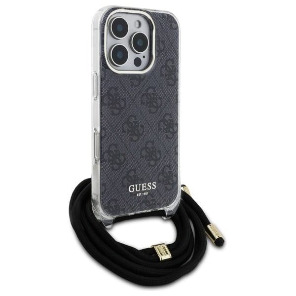 Guess Crossbody Cord 4G Print - θήκη για Apple iPhone 16 Pro - Μαύρο - Image 3