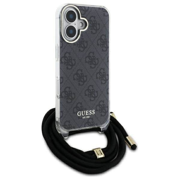Guess Crossbody Cord 4G Print - θήκη για Apple iPhone 16 Pro - Μαύρο - Image 7