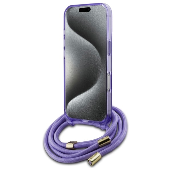 Guess Crossbody Cord Script MagSafe - θήκη για Apple iPhone 16 Pro Max - Μωβ - Image 4