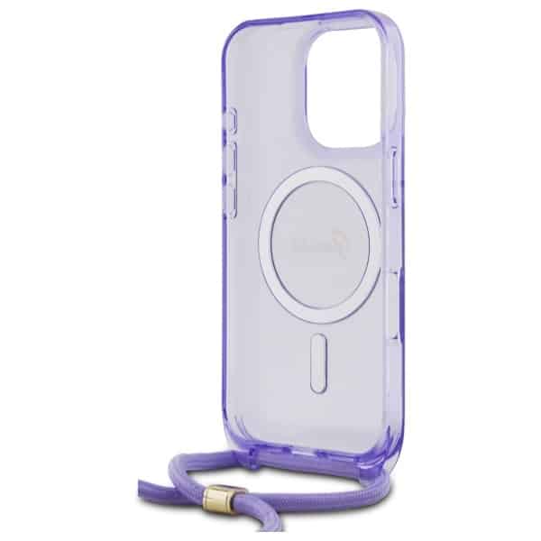 Guess Crossbody Cord Script MagSafe - θήκη για Apple iPhone 16 Pro Max - Μωβ - Image 6