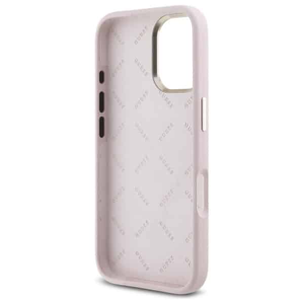 Guess Silicone Logo Strass 4G - θήκη για Apple iPhone 16 - Ροζ - Image 7
