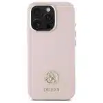Guess Silicone Logo Strass - θήκη για Apple iPhone 16 Pro - Ροζ - Image 3