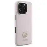 Guess Silicone Logo Strass - θήκη για Apple iPhone 16 Pro - Ροζ - Image 4