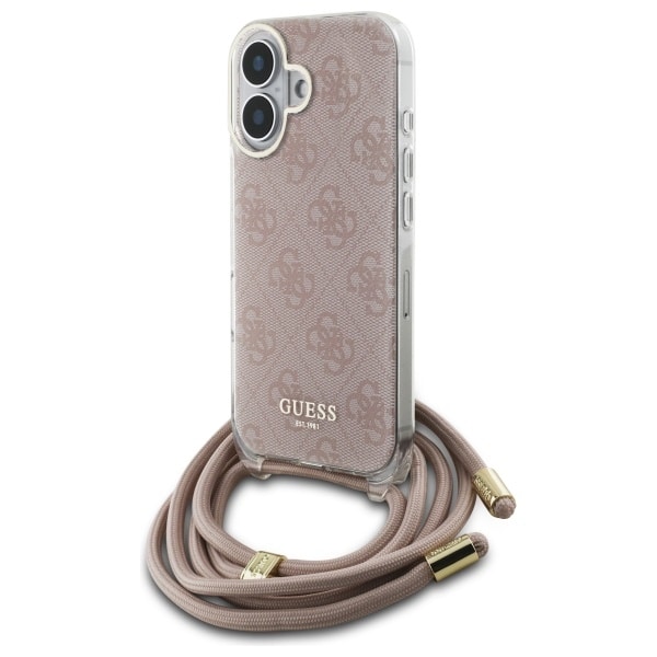 Guess Crossbody Cord 4G - θήκη για Apple iPhone 16 - Ροζ - Image 2