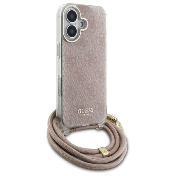 Guess Crossbody Cord 4G - θήκη για Apple iPhone 16 - Ροζ - Image 3